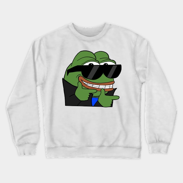 pepe cool finger guns Crewneck Sweatshirt by sivelobanova